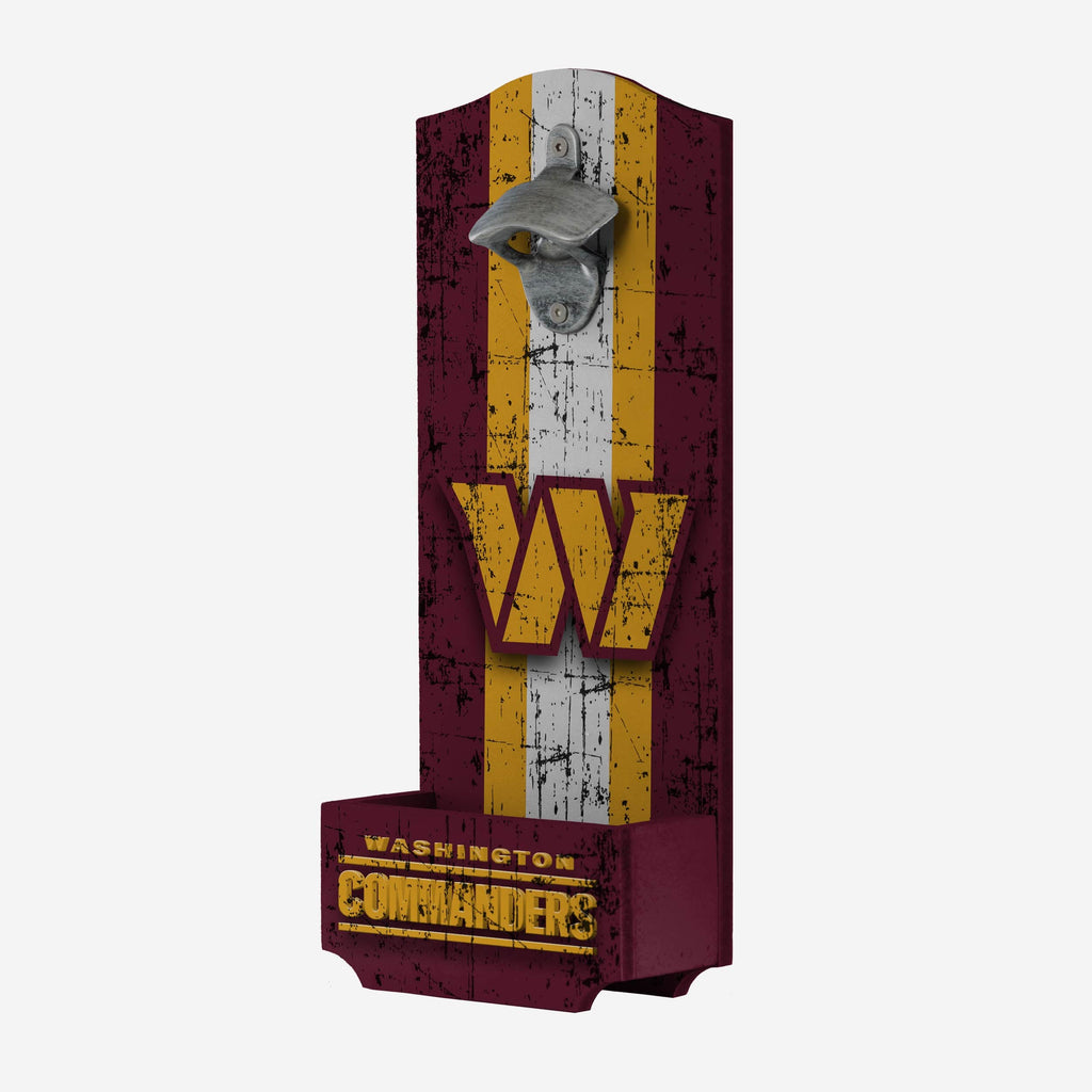 Washington Commanders Wooden Bottle Cap Opener Sign FOCO - FOCO.com