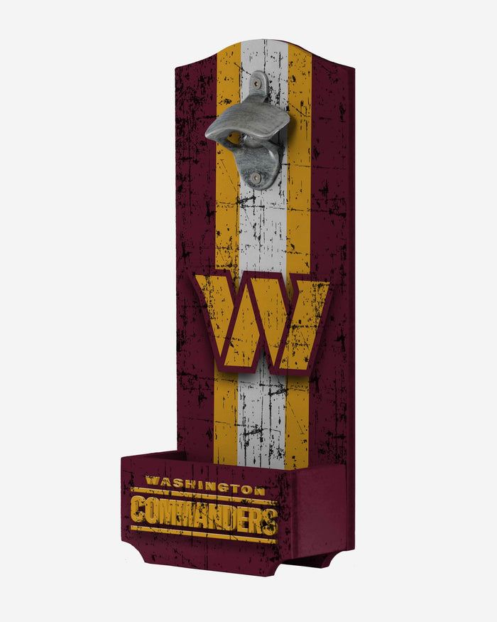 Washington Commanders Wooden Bottle Cap Opener Sign FOCO - FOCO.com