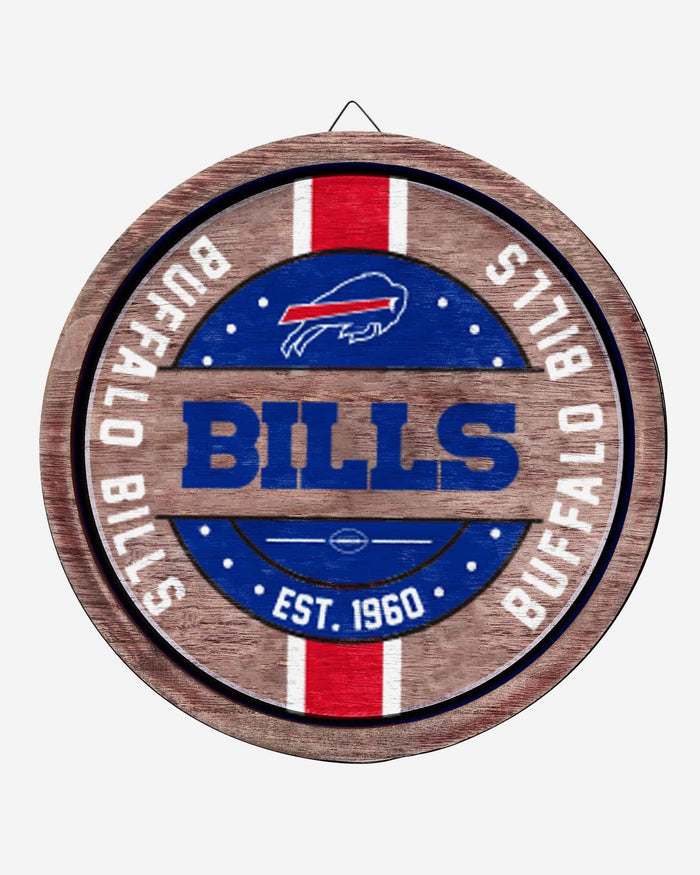 Buffalo Bills Wooden Barrel Sign FOCO - FOCO.com