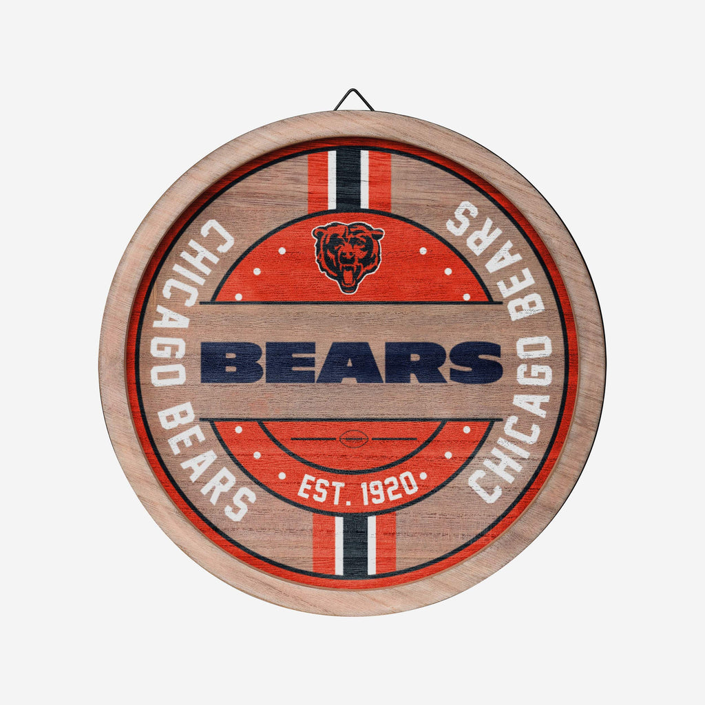 Chicago Bears Wooden Barrel Sign FOCO - FOCO.com