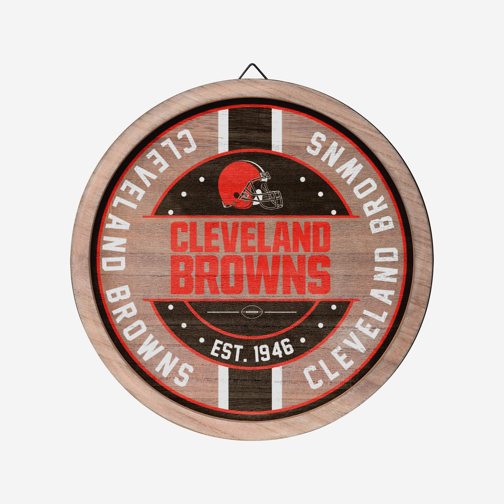 Cleveland Browns Wooden Barrel Sign FOCO - FOCO.com