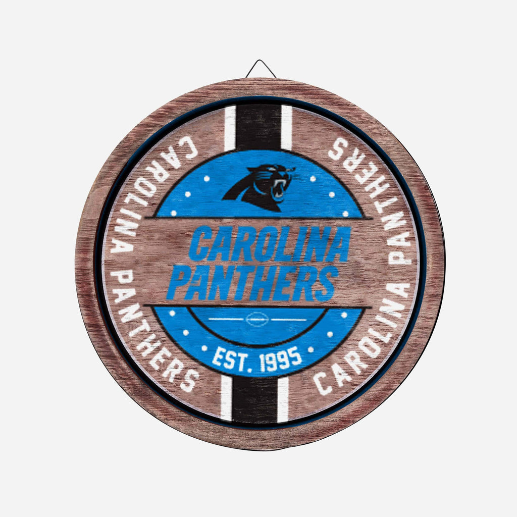 Carolina Panthers Wooden Barrel Sign FOCO - FOCO.com