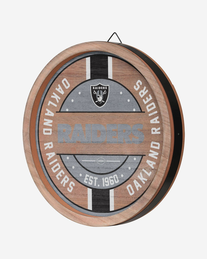 Las Vegas Raiders Wooden Barrel Sign FOCO - FOCO.com