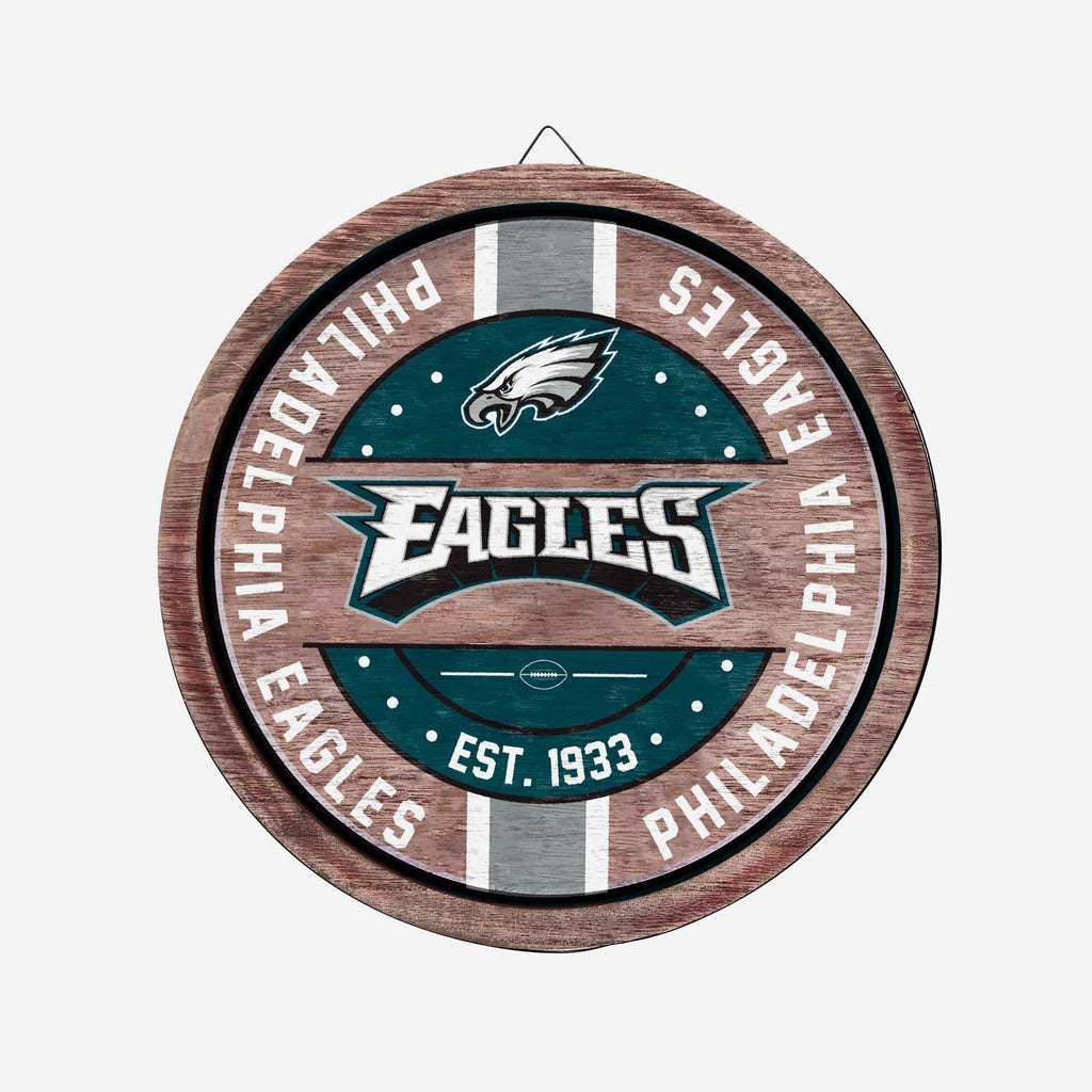 Philadelphia Eagles Wooden Barrel Sign FOCO - FOCO.com