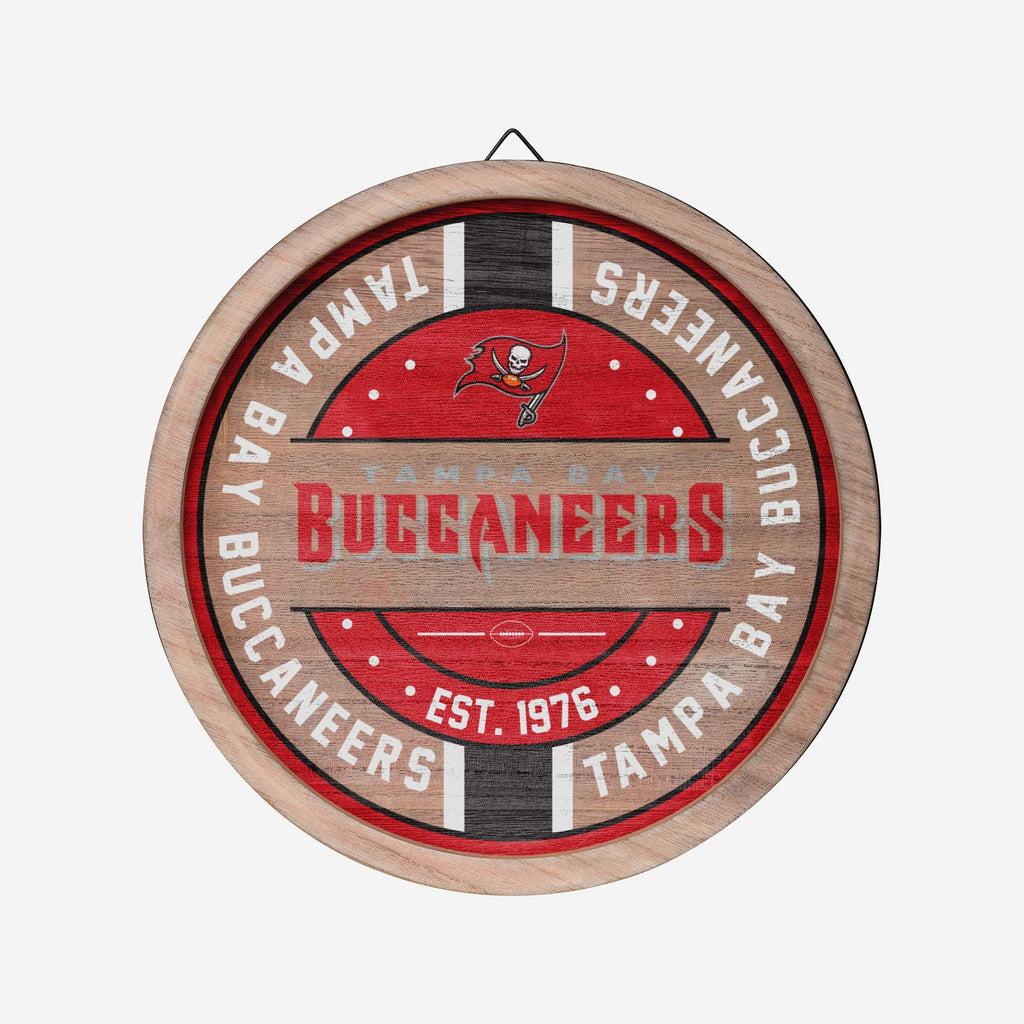 Tampa Bay Buccaneers Wooden Barrel Sign FOCO - FOCO.com