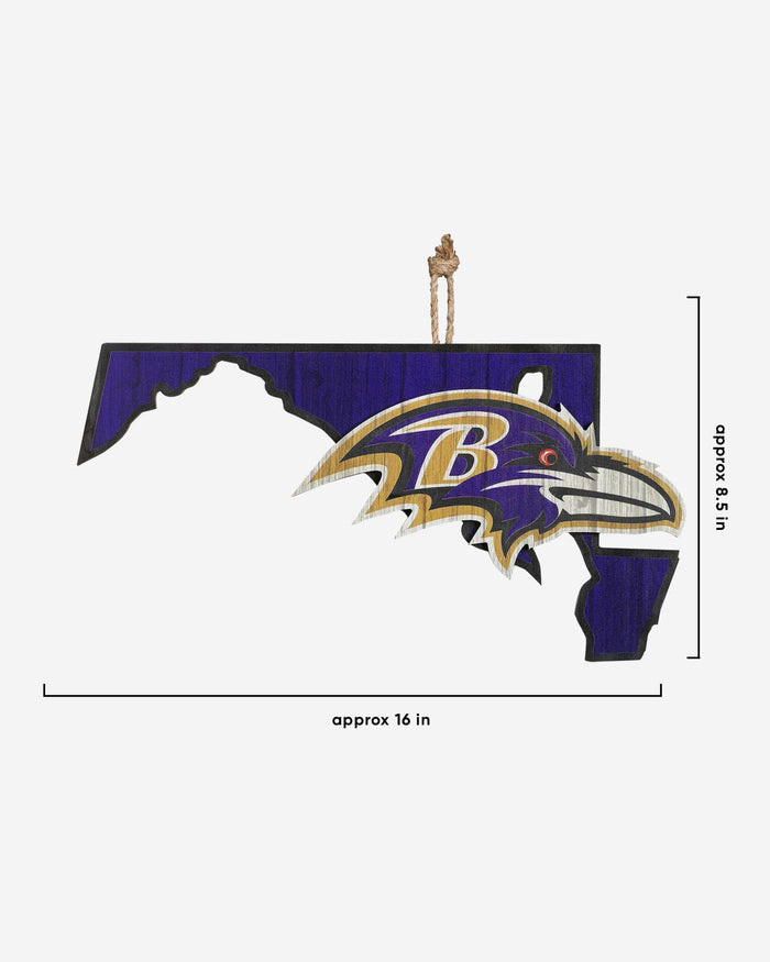 Baltimore Ravens Wood State Sign FOCO - FOCO.com