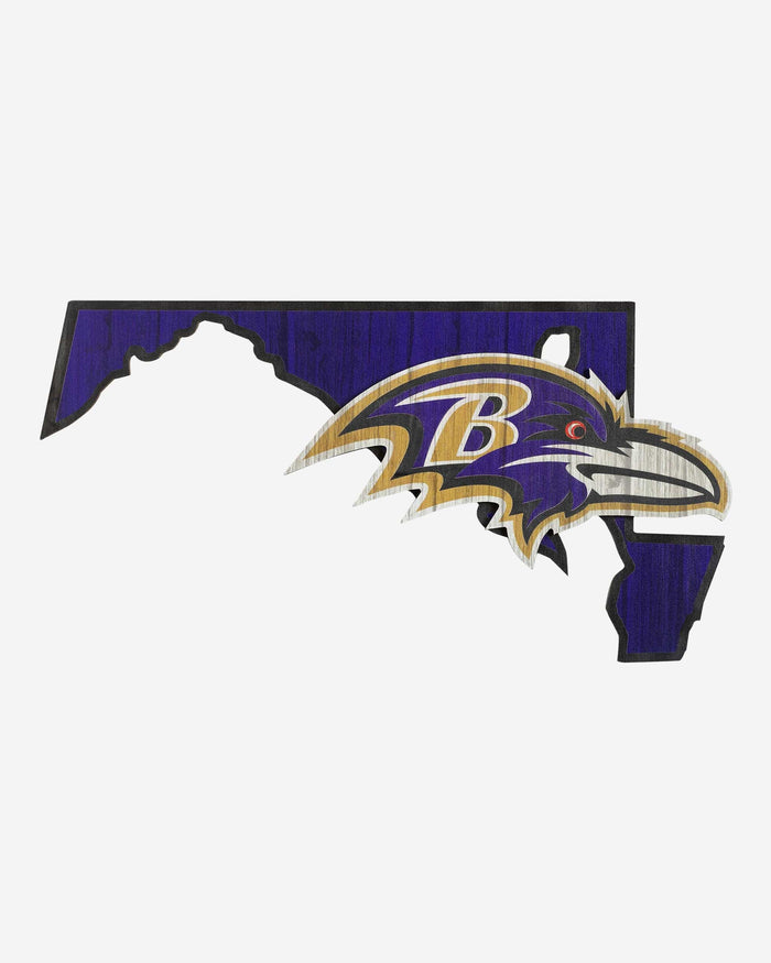 Baltimore Ravens Wood State Sign FOCO - FOCO.com