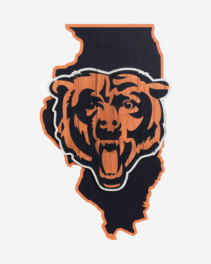 Chicago Bears Wood State Sign FOCO - FOCO.com