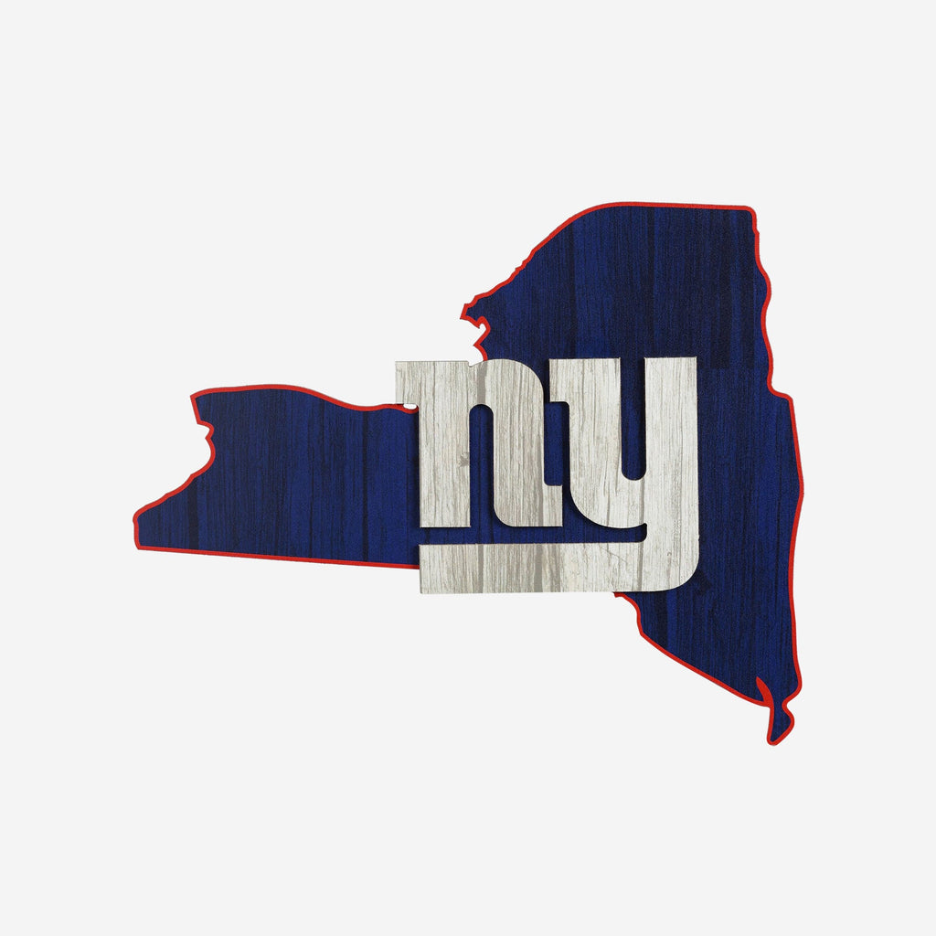 New York Giants Wood State Sign FOCO - FOCO.com