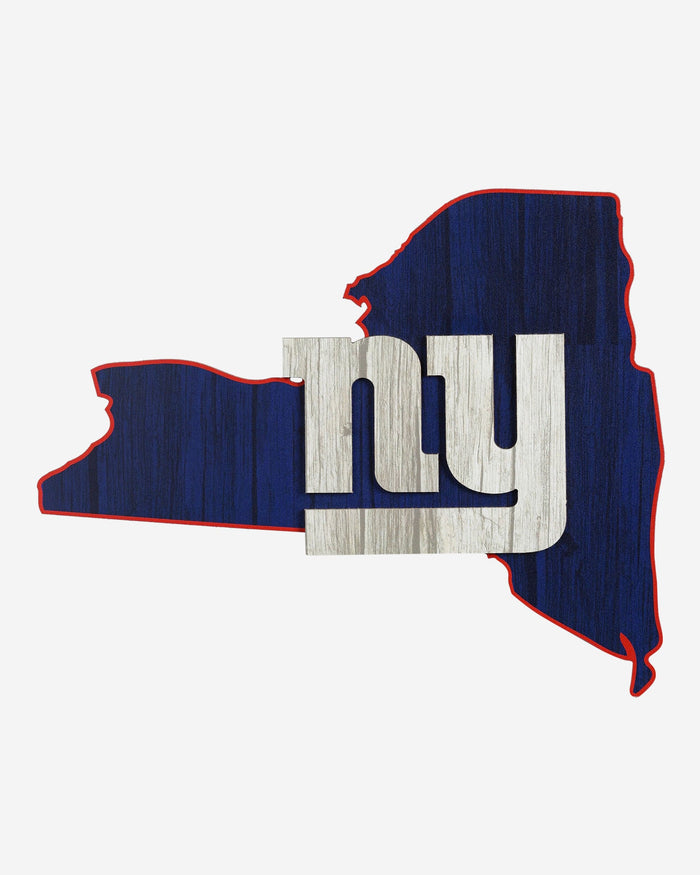 New York Giants Wood State Sign FOCO - FOCO.com