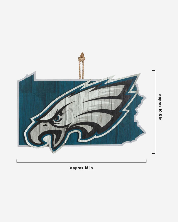 Philadelphia Eagles Wood State Sign FOCO - FOCO.com