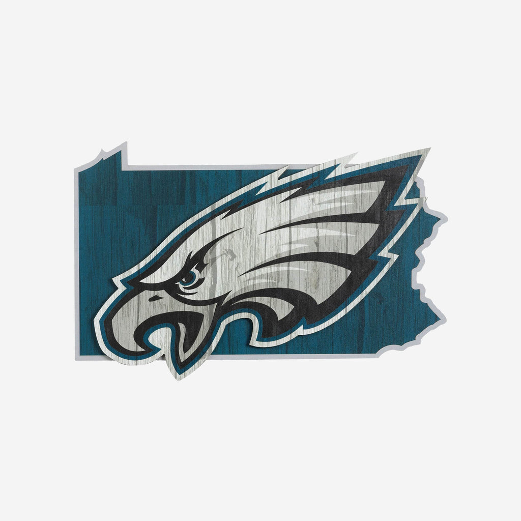 Philadelphia Eagles Wood State Sign FOCO - FOCO.com