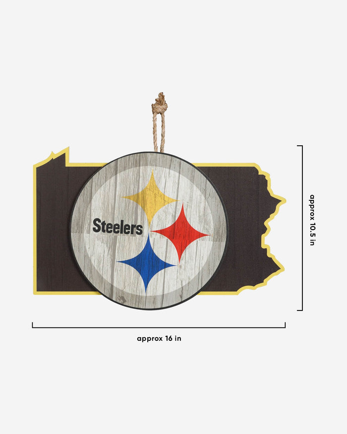 Pittsburgh Steelers Wood State Sign FOCO - FOCO.com