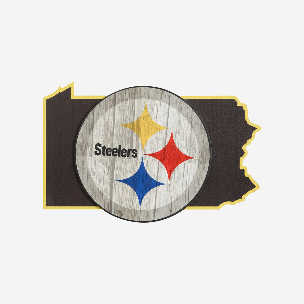 Pittsburgh Steelers Wood State Sign FOCO - FOCO.com