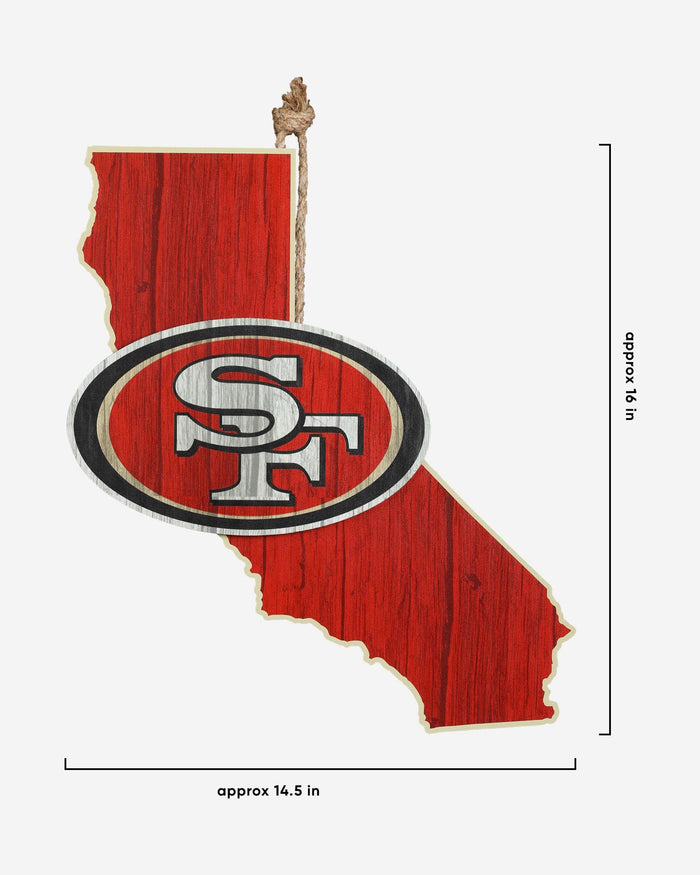 San Francisco 49ers Wood State Sign FOCO - FOCO.com