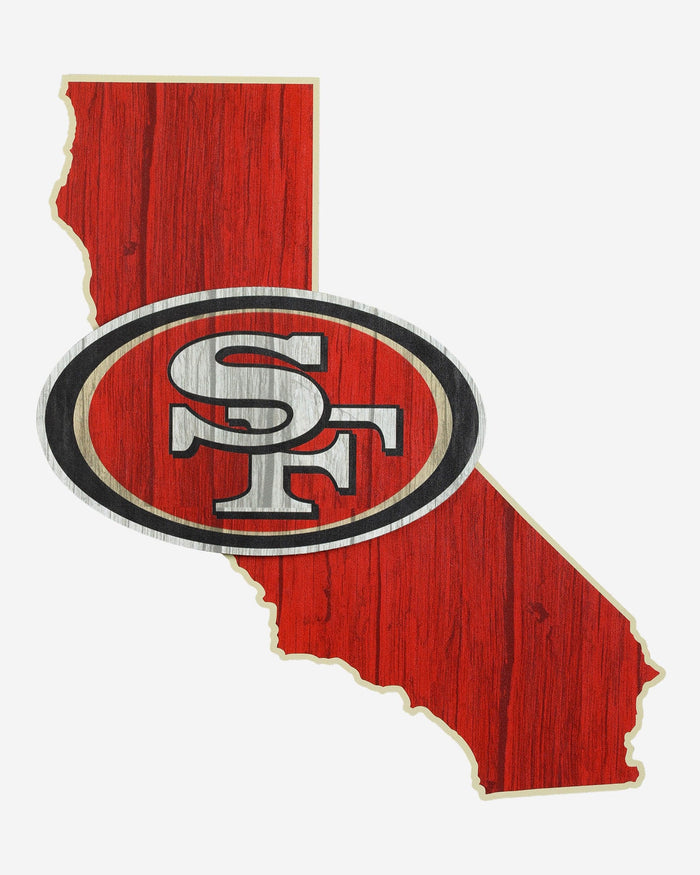 San Francisco 49ers Wood State Sign FOCO - FOCO.com