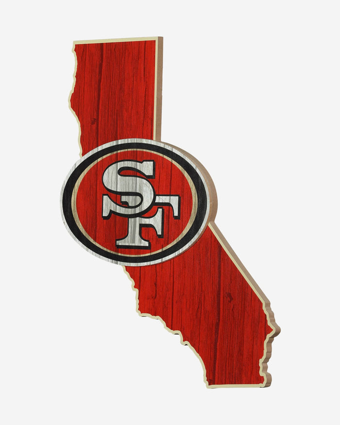 San Francisco 49ers Wood State Sign FOCO - FOCO.com