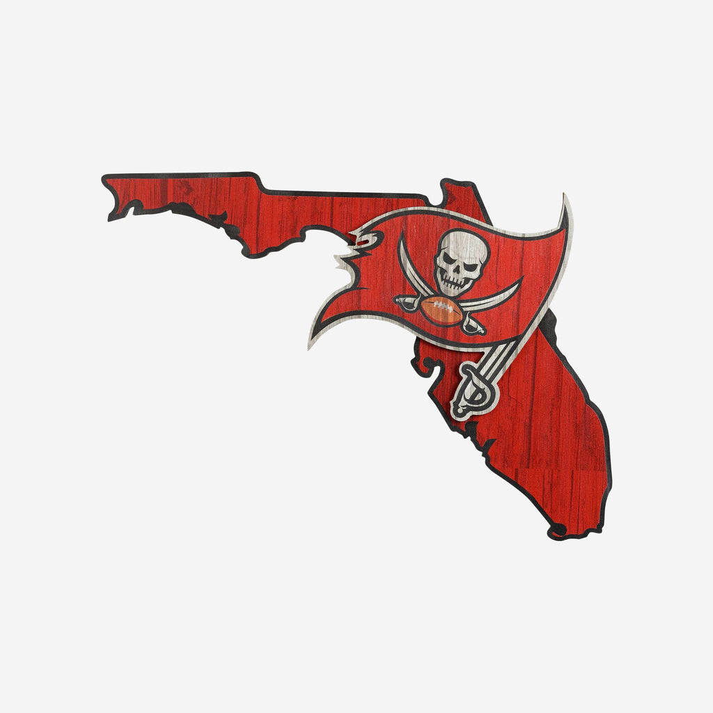 Tampa Bay Buccaneers Wood State Sign FOCO - FOCO.com