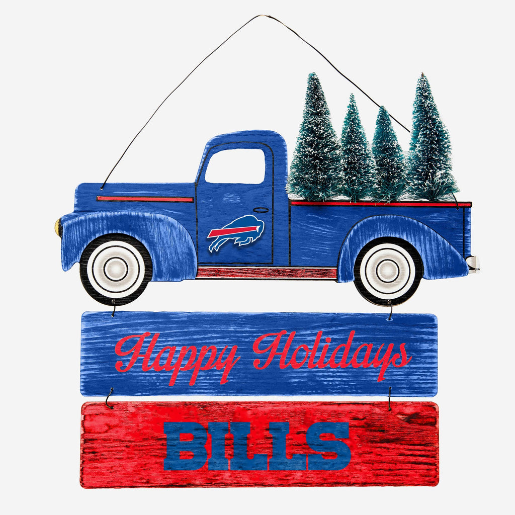 Buffalo Bills Wooden Truck With Tree Sign FOCO - FOCO.com