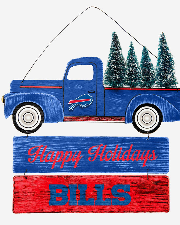 Buffalo Bills Wooden Truck With Tree Sign FOCO - FOCO.com