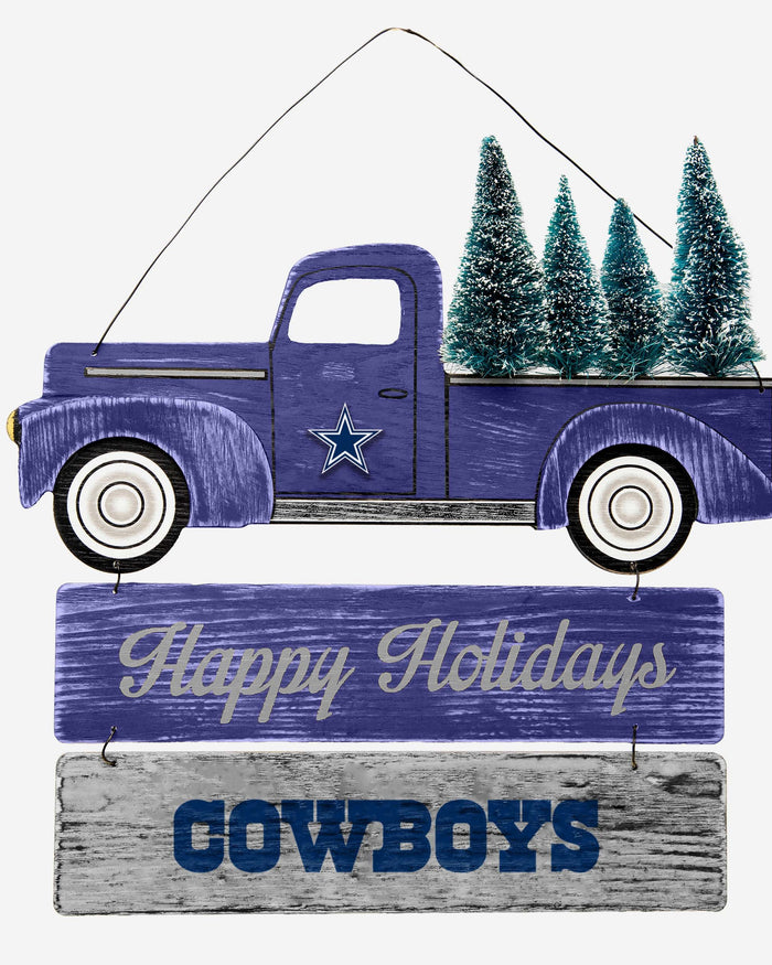 Dallas Cowboys Wooden Truck With Tree Sign FOCO - FOCO.com