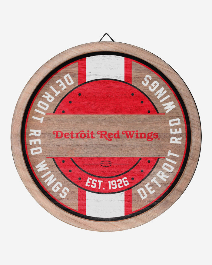 Detriot Red Wings Wooden Barrel Sign FOCO - FOCO.com