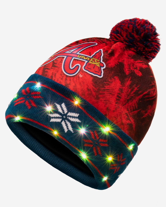 Atlanta Braves Big Logo Light Up Beanie FOCO - FOCO.com