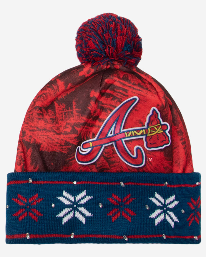 Atlanta Braves Big Logo Light Up Beanie FOCO - FOCO.com