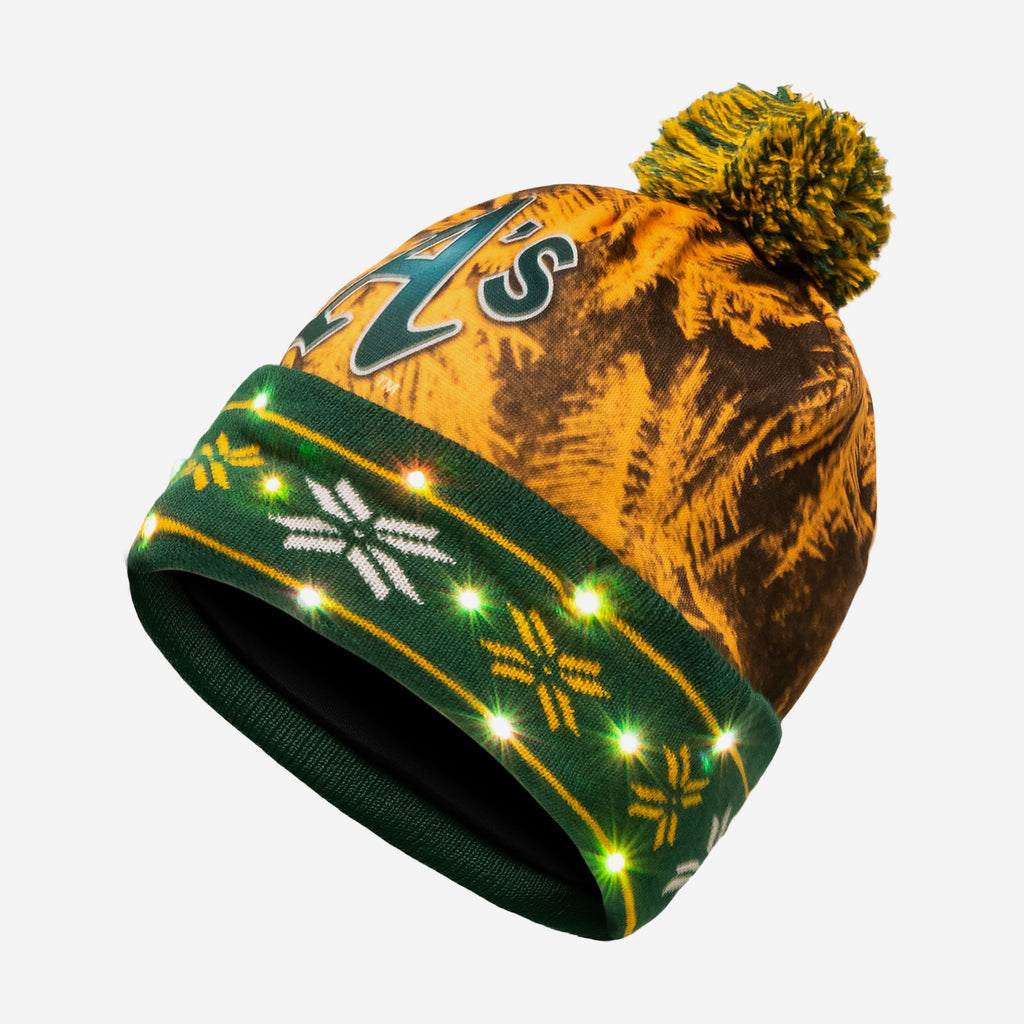 Oakland Athletics Big Logo Light Up Beanie FOCO - FOCO.com