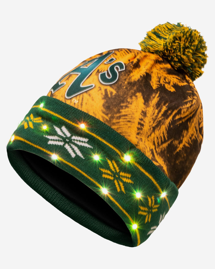 Oakland Athletics Big Logo Light Up Beanie FOCO - FOCO.com