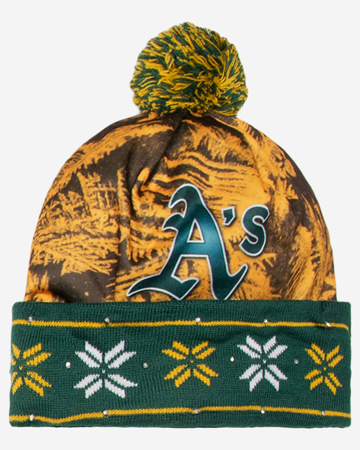 Oakland Athletics Big Logo Light Up Beanie FOCO - FOCO.com