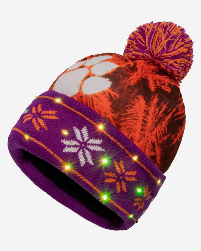 Clemson Tigers Big Logo Light Up Beanie FOCO - FOCO.com