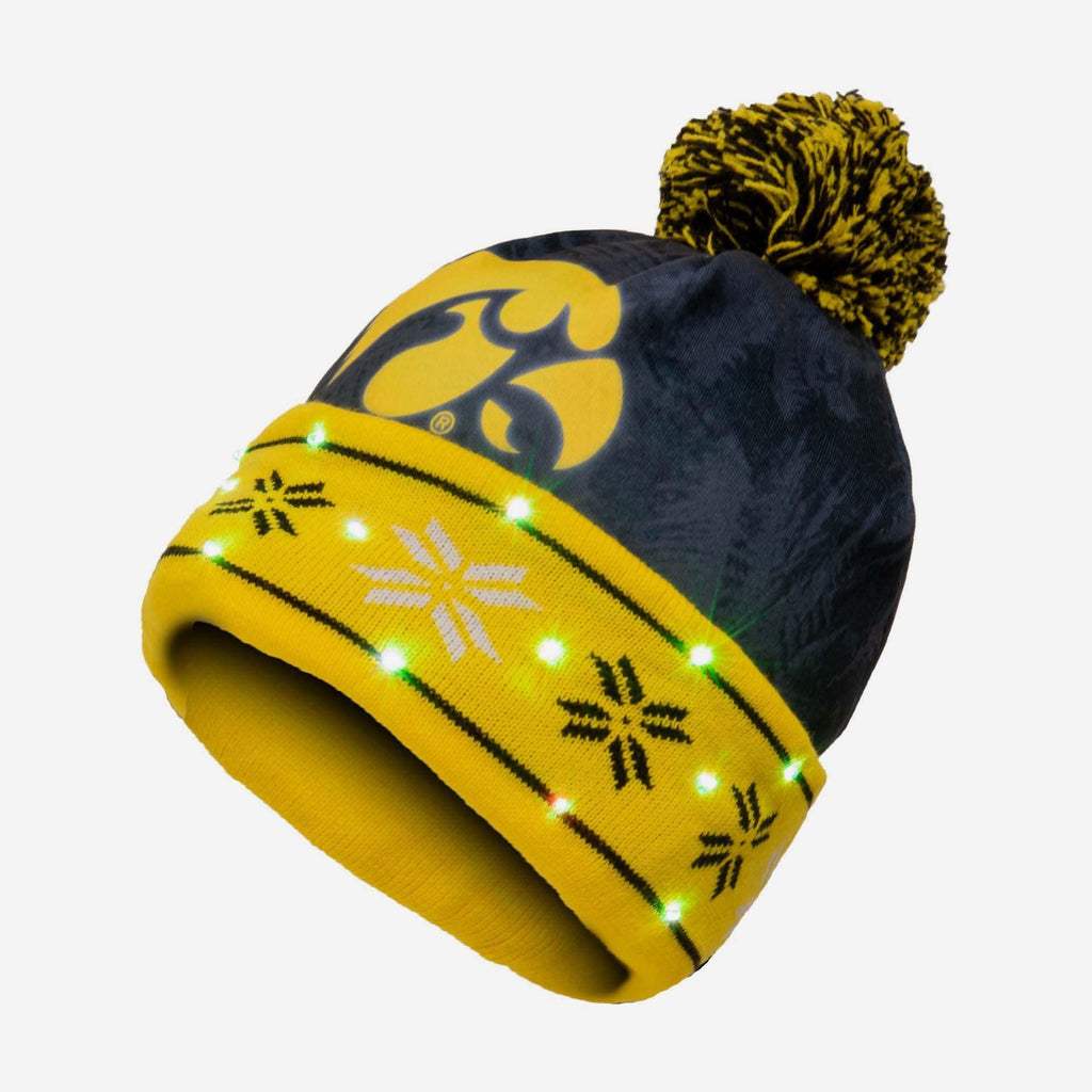 Iowa Hawkeyes Big Logo Light Up Beanie FOCO - FOCO.com