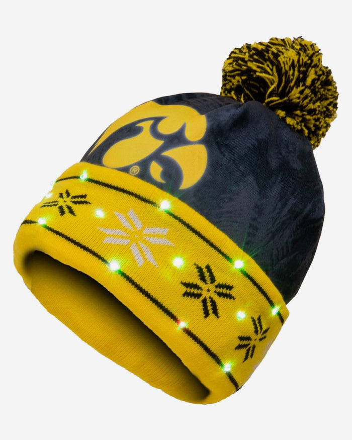 Iowa Hawkeyes Big Logo Light Up Beanie FOCO - FOCO.com