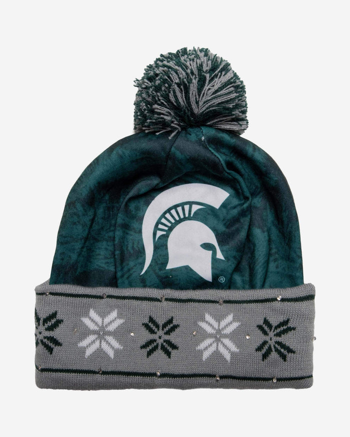 Michigan State Spartans Big Logo Light Up Beanie FOCO - FOCO.com