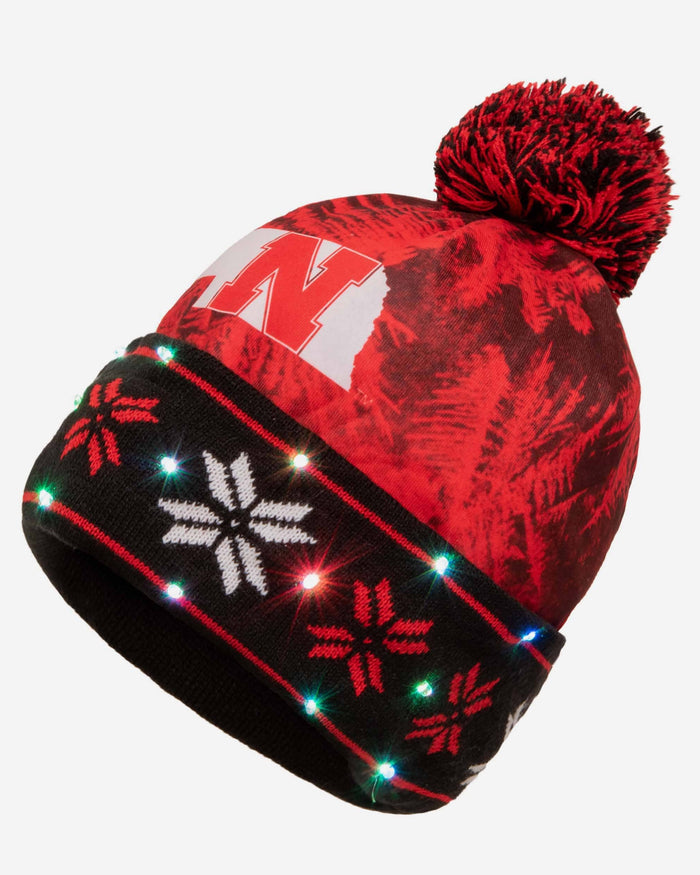 Nebraska Cornhuskers Big Logo Light Up Beanie FOCO - FOCO.com