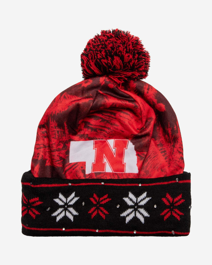 Nebraska Cornhuskers Big Logo Light Up Beanie FOCO - FOCO.com