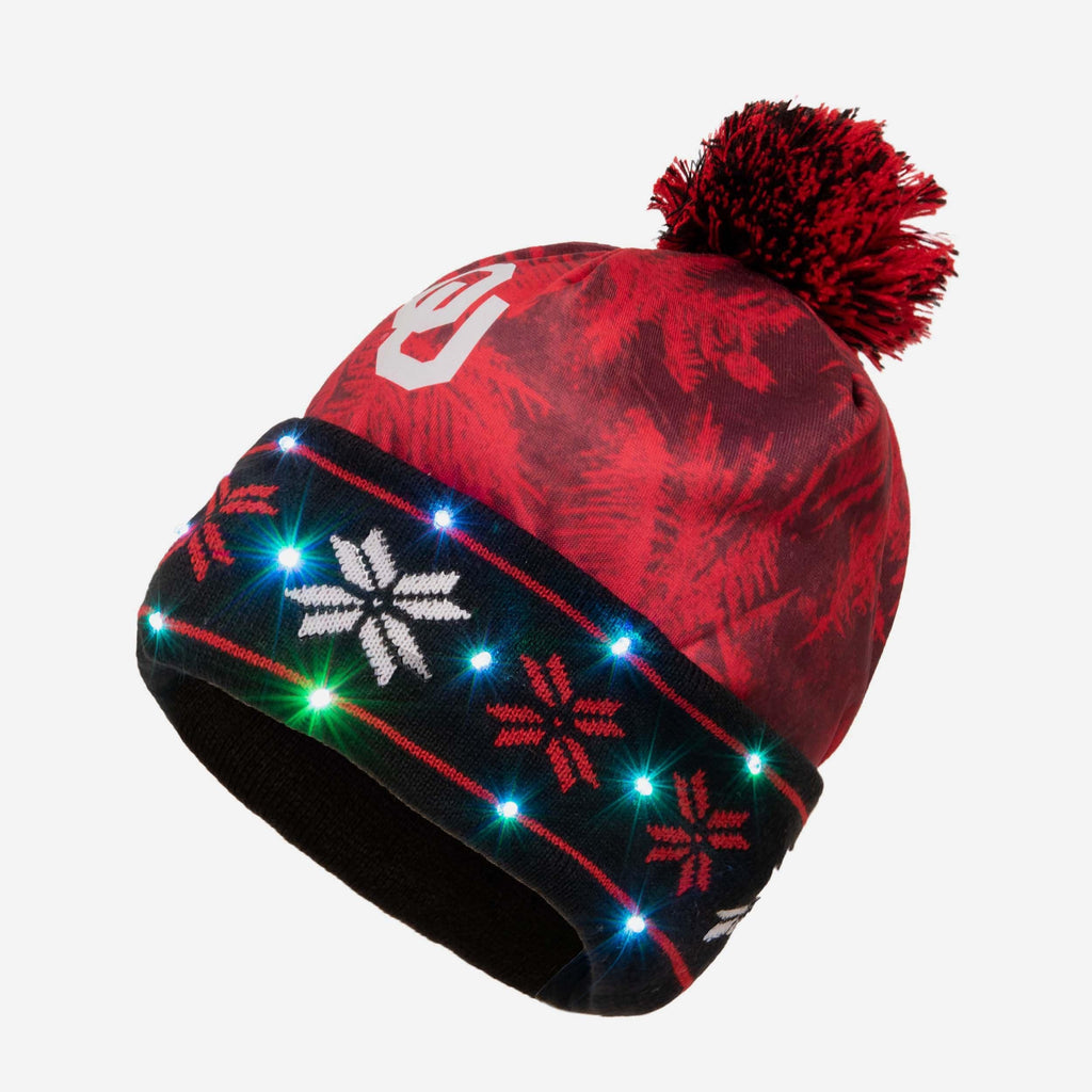 Oklahoma Sooners Big Logo Light Up Beanie FOCO - FOCO.com