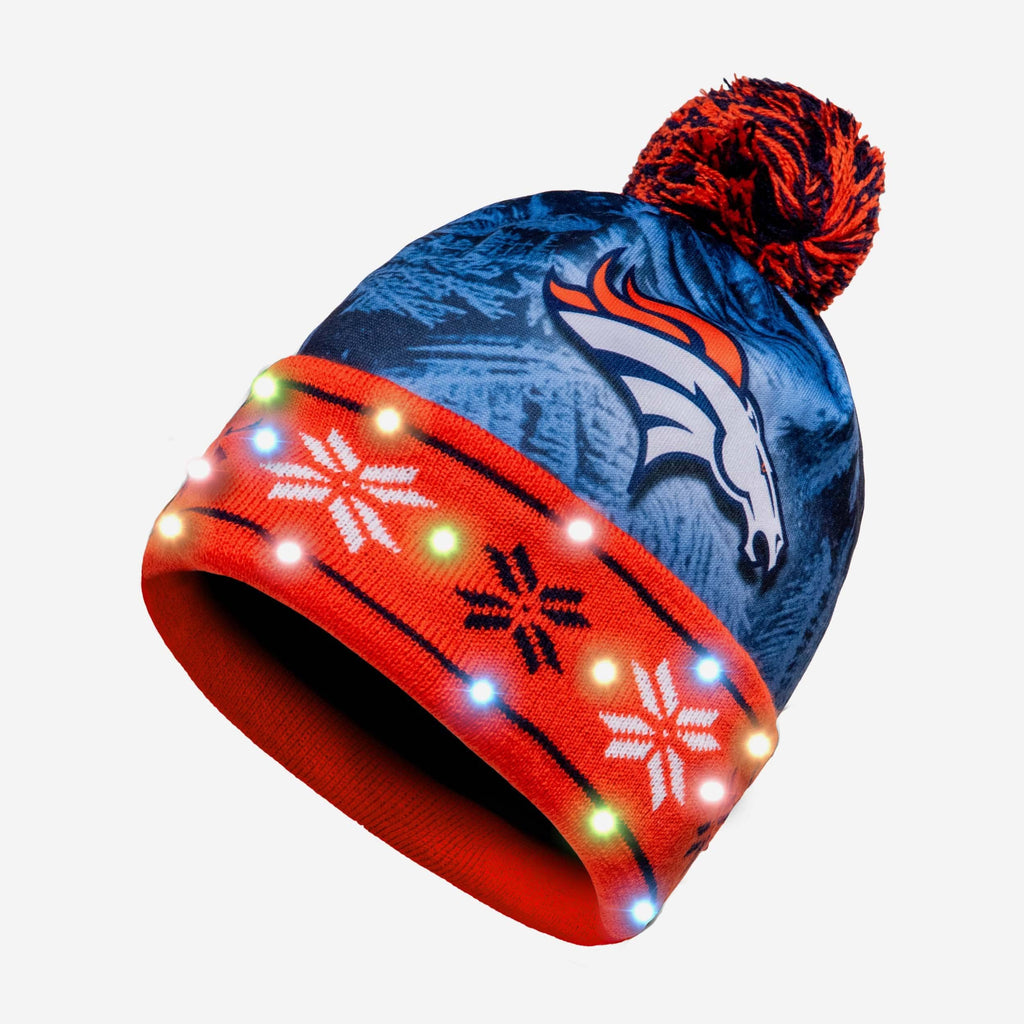 Denver Broncos Big Logo Light Up Beanie FOCO - FOCO.com