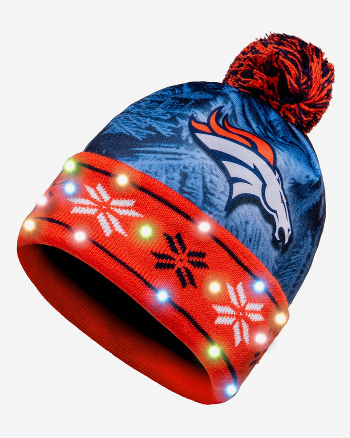 Denver Broncos Big Logo Light Up Beanie FOCO - FOCO.com