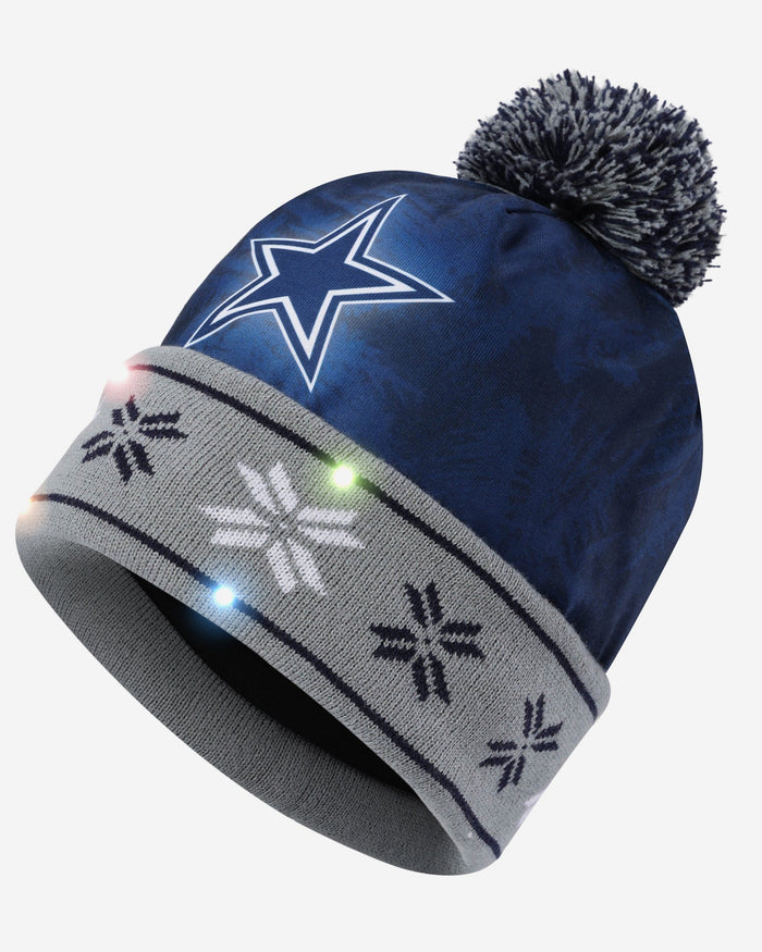 Dallas Cowboys Big Logo Light Up Printed Beanie FOCO - FOCO.com