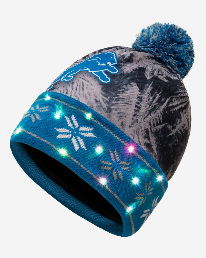 Detroit Lions Big Logo Light Up Beanie FOCO - FOCO.com