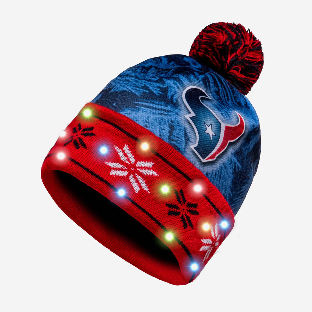 Houston Texans Big Logo Light Up Beanie FOCO - FOCO.com