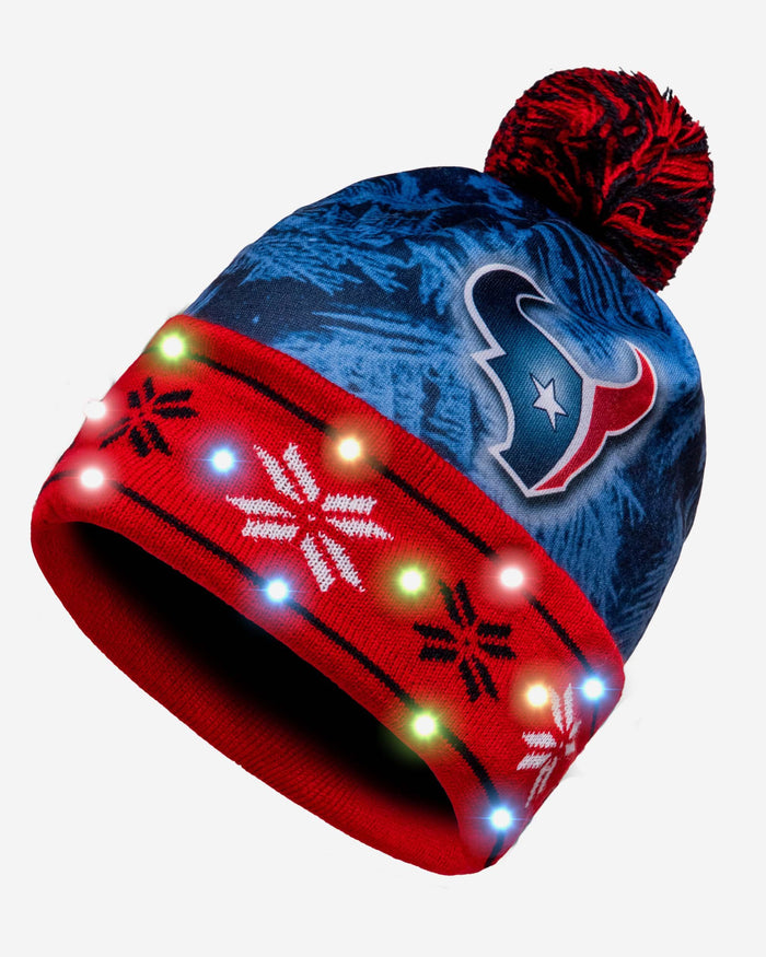 Houston Texans Big Logo Light Up Beanie FOCO - FOCO.com