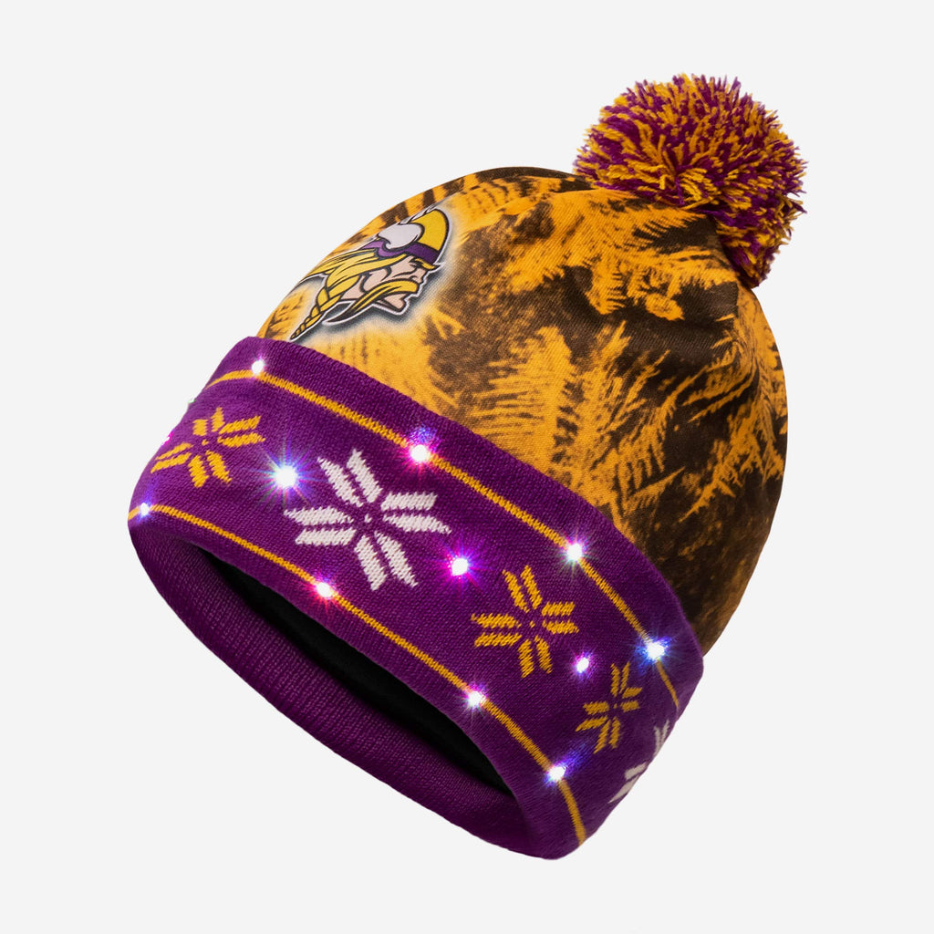 Minnesota Vikings Big Logo Light Up Beanie FOCO - FOCO.com