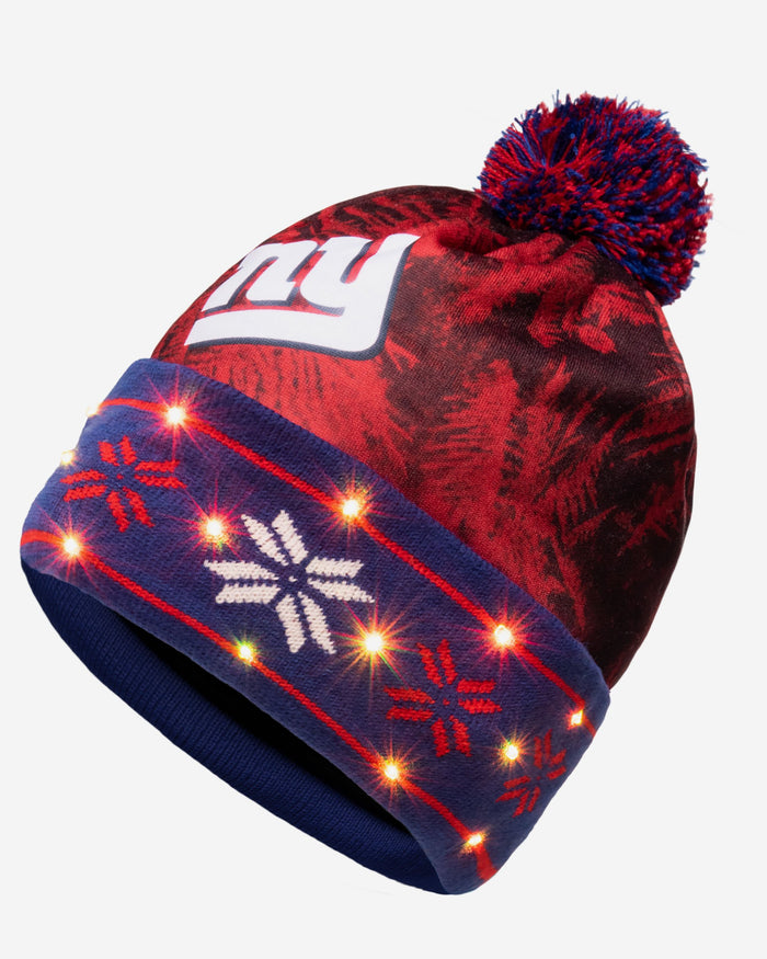 New York Giants Big Logo Light Up Beanie FOCO - FOCO.com