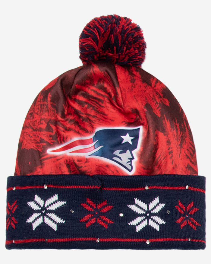 New England Patriots Big Logo Light Up Beanie FOCO - FOCO.com