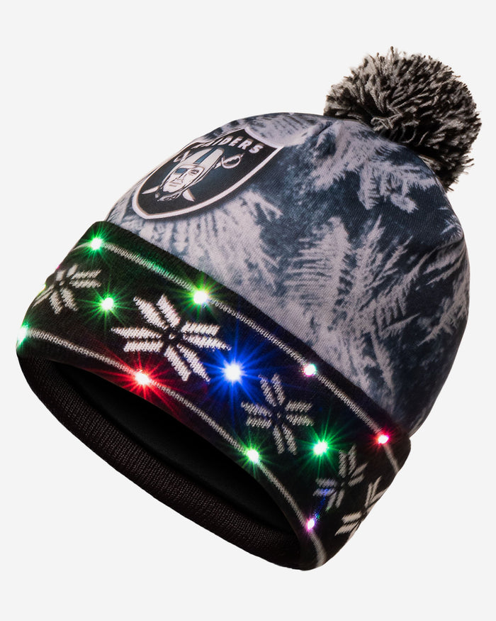 Las Vegas Raiders Big Logo Light Up Beanie FOCO - FOCO.com