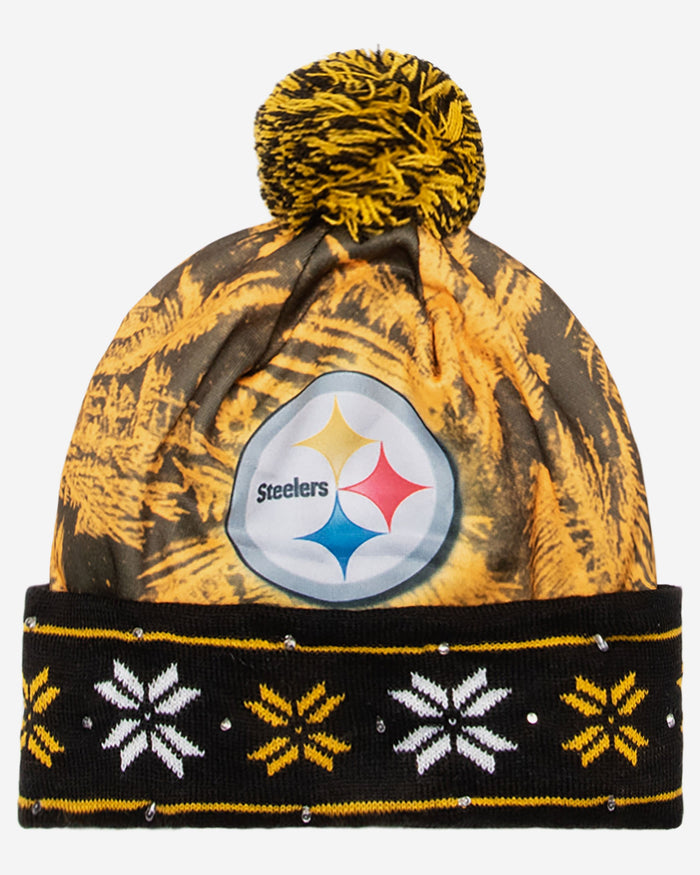 Pittsburgh Steelers Big Logo Light Up Beanie FOCO - FOCO.com