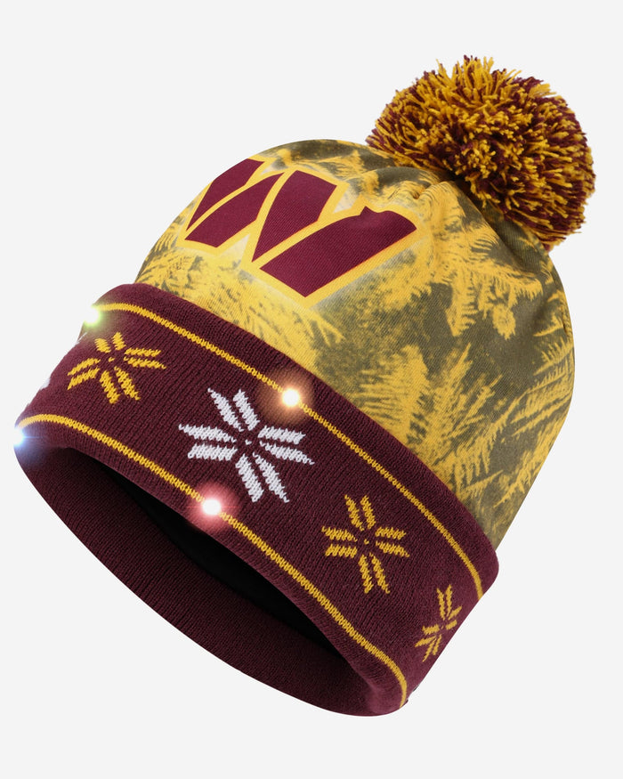 Washington Commanders Big Logo Light Up Printed Beanie FOCO - FOCO.com